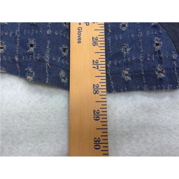 Simply Couture Tunic Top Womens Large Blue Floral Denim Patchwork Western - Picture 11 of 13